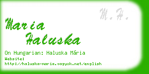 maria haluska business card